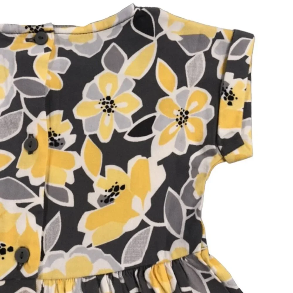 NEW Gymboree 2T Yellow & Grey Floral Dress